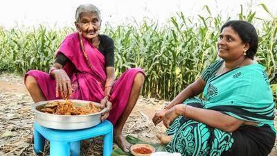 印度老人吃葫芦瓜视频,传统烹饪的传承与魅力